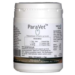 ParaVet understøtter tarmsystemet hos hund og kat, 150 tabletter