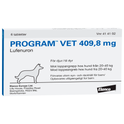 Program Vet Loppemiddel Hund 20-40 Kg (6 tabs)