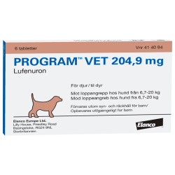 Program Vet Loppemiddel Hund 6,7-20 Kg (6 tabs)