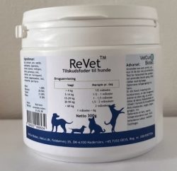 Vetcur ReVet pulver tilskud til hund mod ledproblemer, 300g